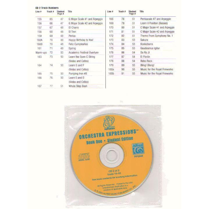 Orchestra Expressions, Student CD 2 for Book 1 - Alfred Music Publishing