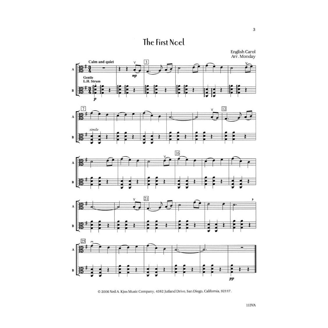 Monday, Deborah Baker - Holidays Extraordinaire! - Viola - edited by Janice McAllister - Kjos Music Co