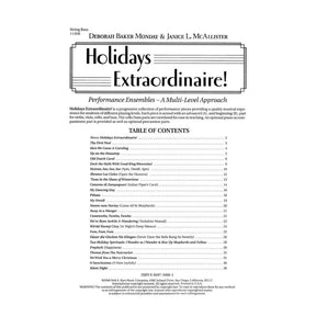 Monday, Deborah Baker - Holidays Extraordinaire! - Bass - edited by Janice McAllister - Kjos Music Co