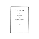 Barber, Samuel - Adagio For Strings Op 11 - Score - Schirmer Edition