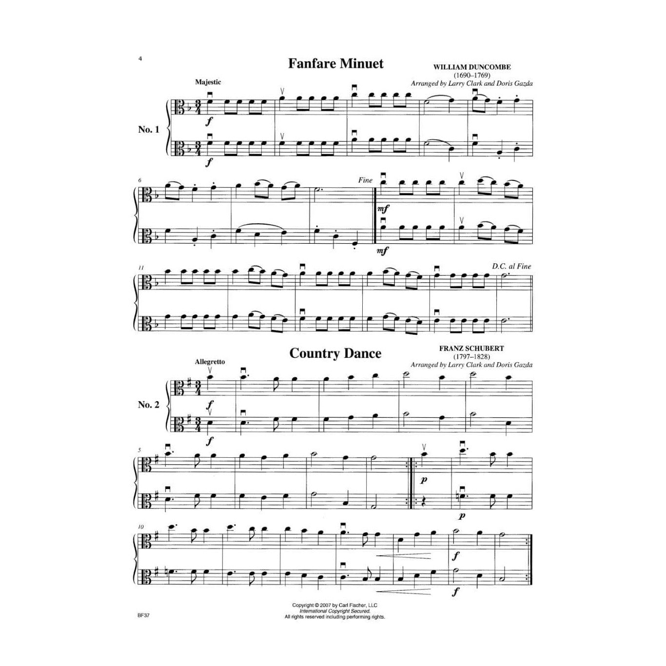 Gazda / Clark - Progressive Duets, Volume 1 - Viola - Carl Fischer