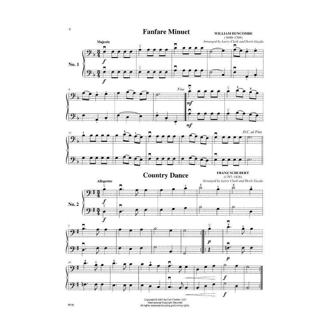 Gazda / Clark - Progressive Duets, Volume 1 - Bass - Carl Fischer