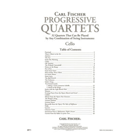 Progressive Quartets for Cello - 26 Quartets for Any Combination of Stringed Instruments - Arranged by Doris Gazda - Carl Fischer Publication