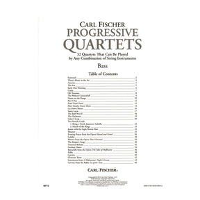 Progressive Quartets for Bass - 26 Quartets for Any Combination of Stringed Instruments - Arranged by Doris Gazda - Carl Fischer Publication