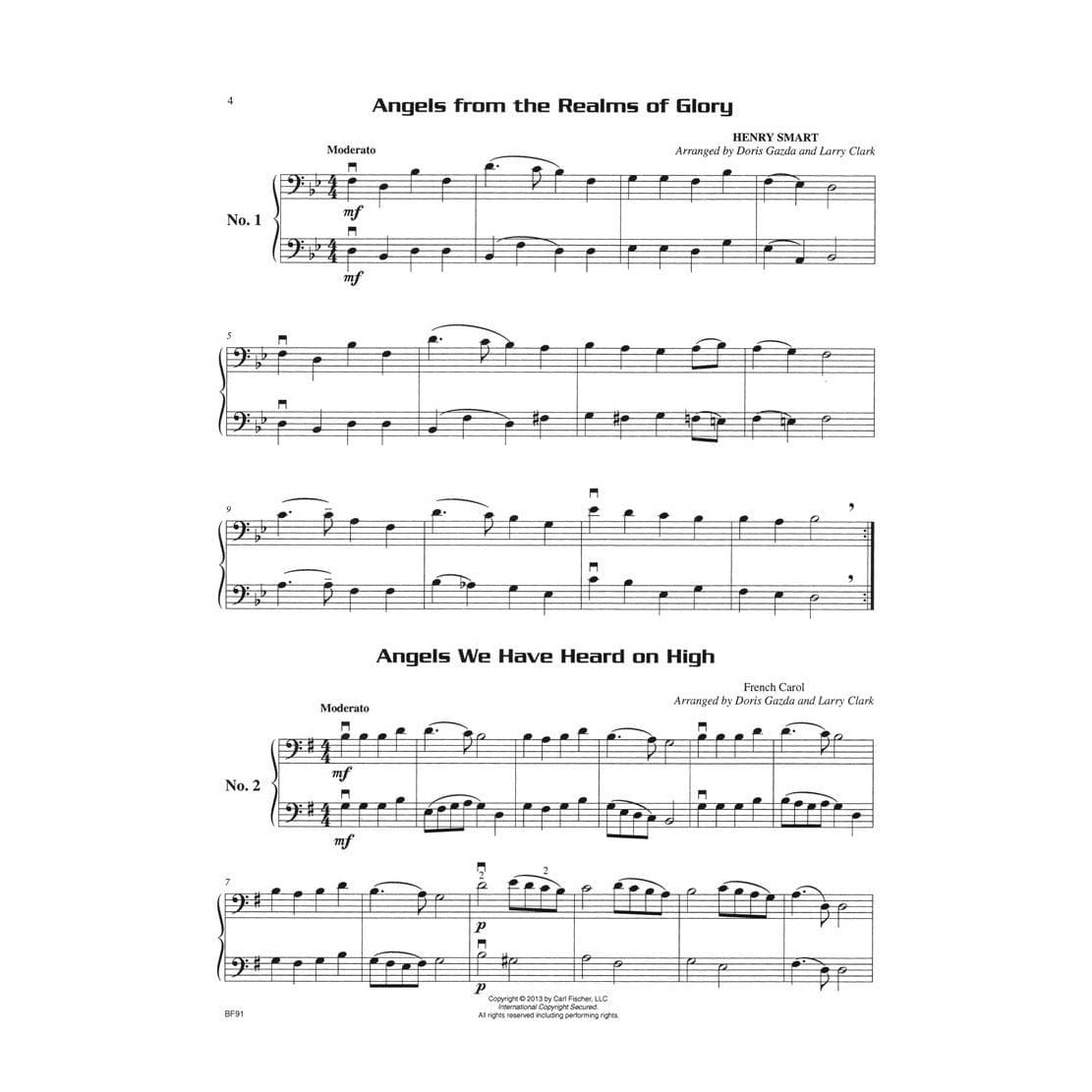 Gazda / Clark - Compatible Christmas Duets for Strings - Cello - Carl Fischer
