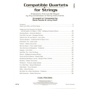 Gazda / Clark - Compatible Quartets for Strings Violin - Carl Fischer