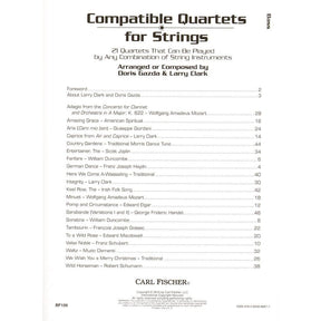Gazda / Clark - Compatible Quartets for Strings Bass - Carl Fischer