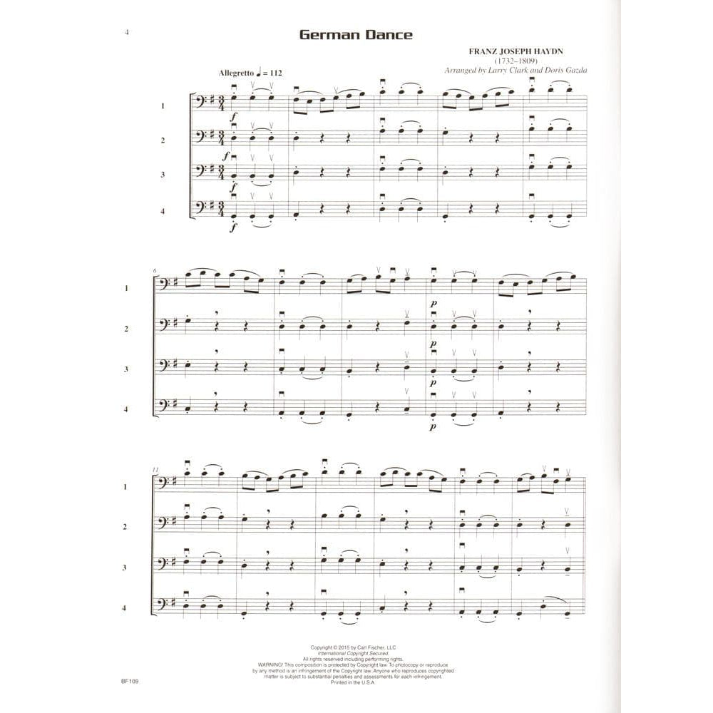Gazda / Clark - Compatible Quartets for Strings Bass - Carl Fischer