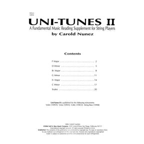 Uni-Tunes II Fundamental Reading Supplement-Viola By Carol Nunez Published by Neil A Kjos Music Company