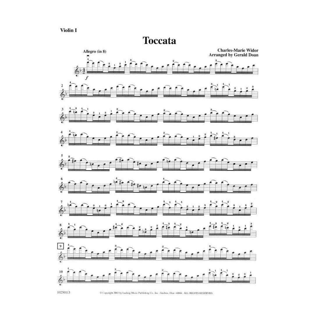 Widor, Charles - Toccota for String Orchestra Arranged by Doan Published by Ludwig Music Publishing Company