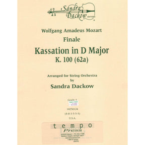 Mozart, WA - Finale: Kassation in D Major, K 100 (62a) - String Orchestra - Score and Parts - arranged by Sandra Dackow - Ludwig Music Co
