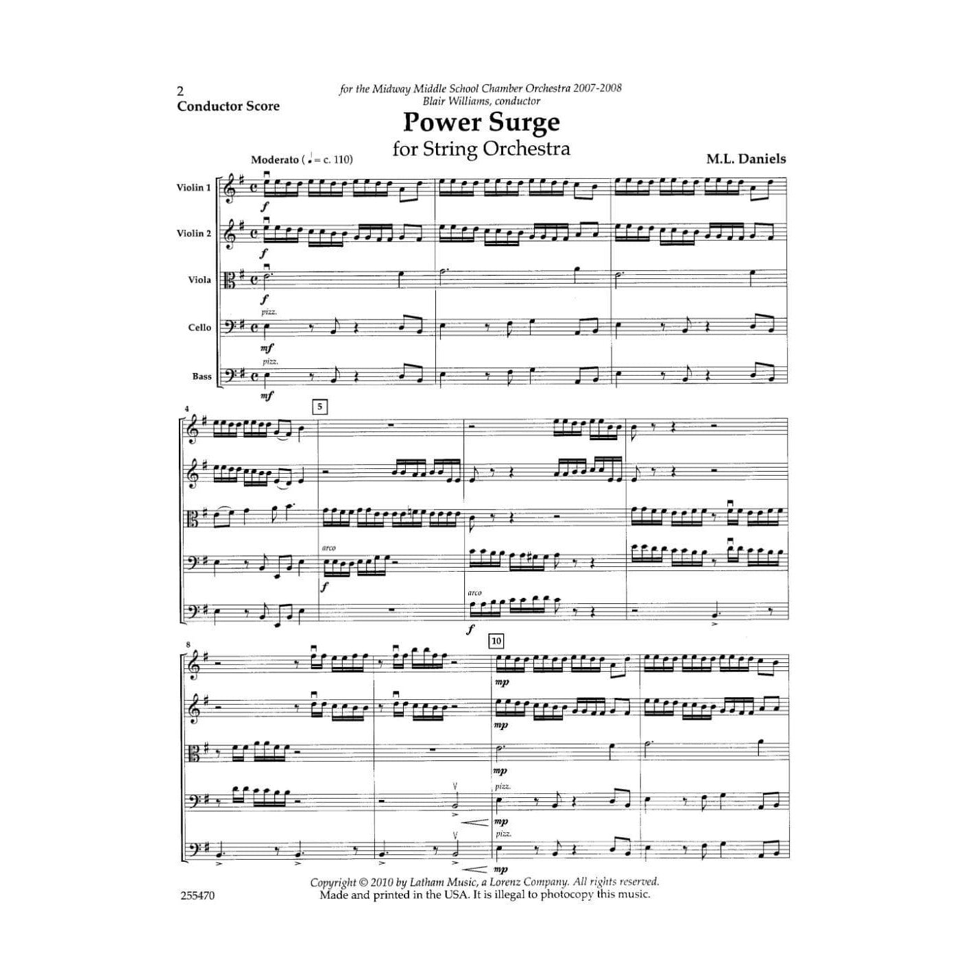 Daniels-Power Surge for String Orchestra Grade 2