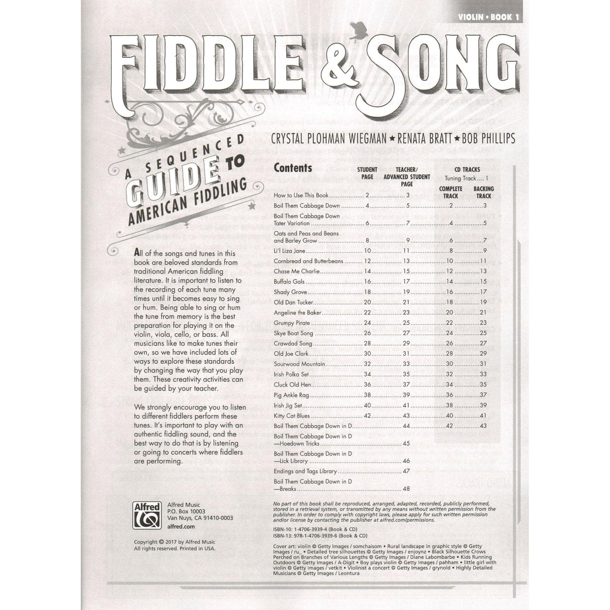 Fiddle & Song - A Sequenced Guide to American Fiddling - by Wiegman, Bratt, and Phillips - Violin Book 1 - Alfred Publishing
