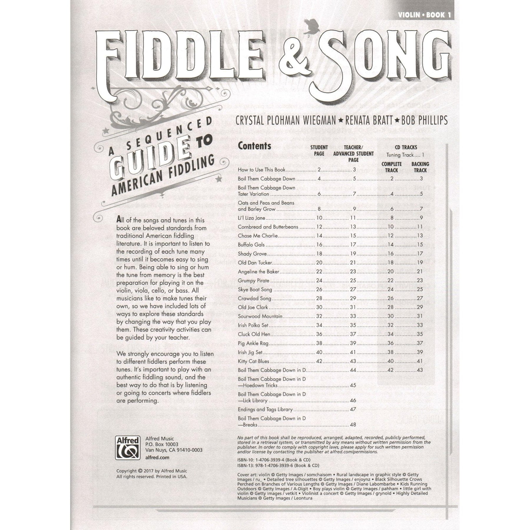 Fiddle & Song - A Sequenced Guide to American Fiddling - by Wiegman, Bratt, and Phillips - Violin Book 1 - Alfred Publishing