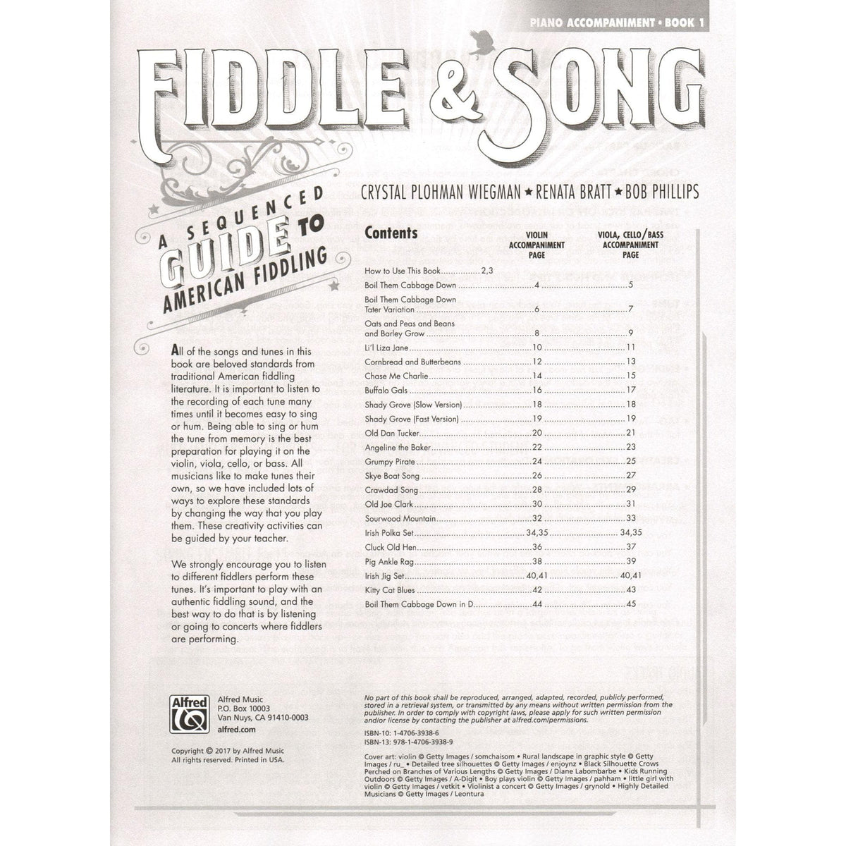 Fiddle & Song - A Sequenced Guide to American Fiddling - by Wiegman, Bratt, and Phillips - Piano Accompaniment Book 1 - Alfred Publishing