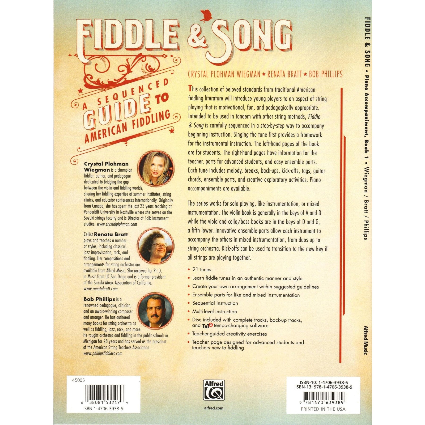 Fiddle & Song - A Sequenced Guide to American Fiddling - by Wiegman, Bratt, and Phillips - Piano Accompaniment Book 1 - Alfred Publishing