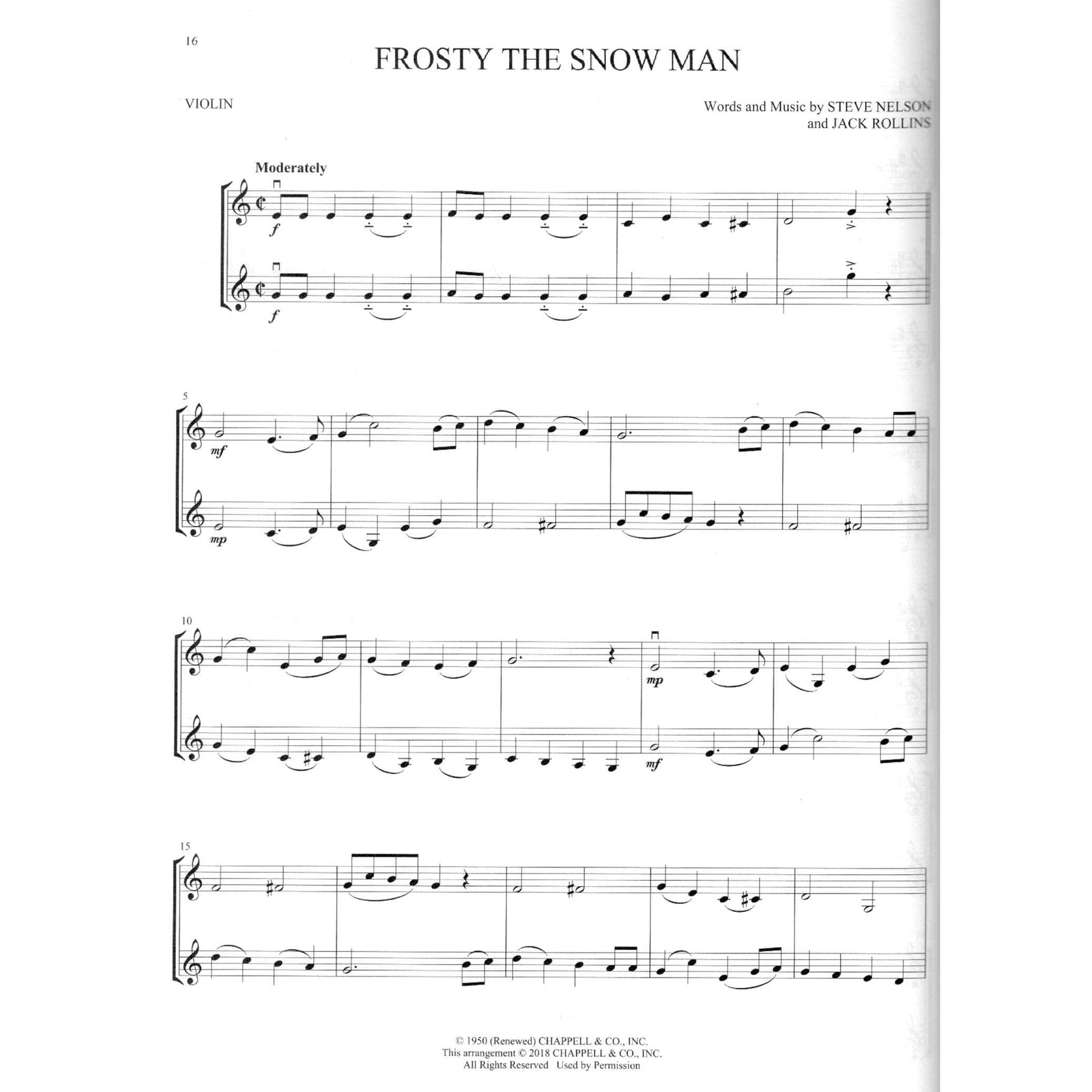 Christmas Favorites for Violin Duet