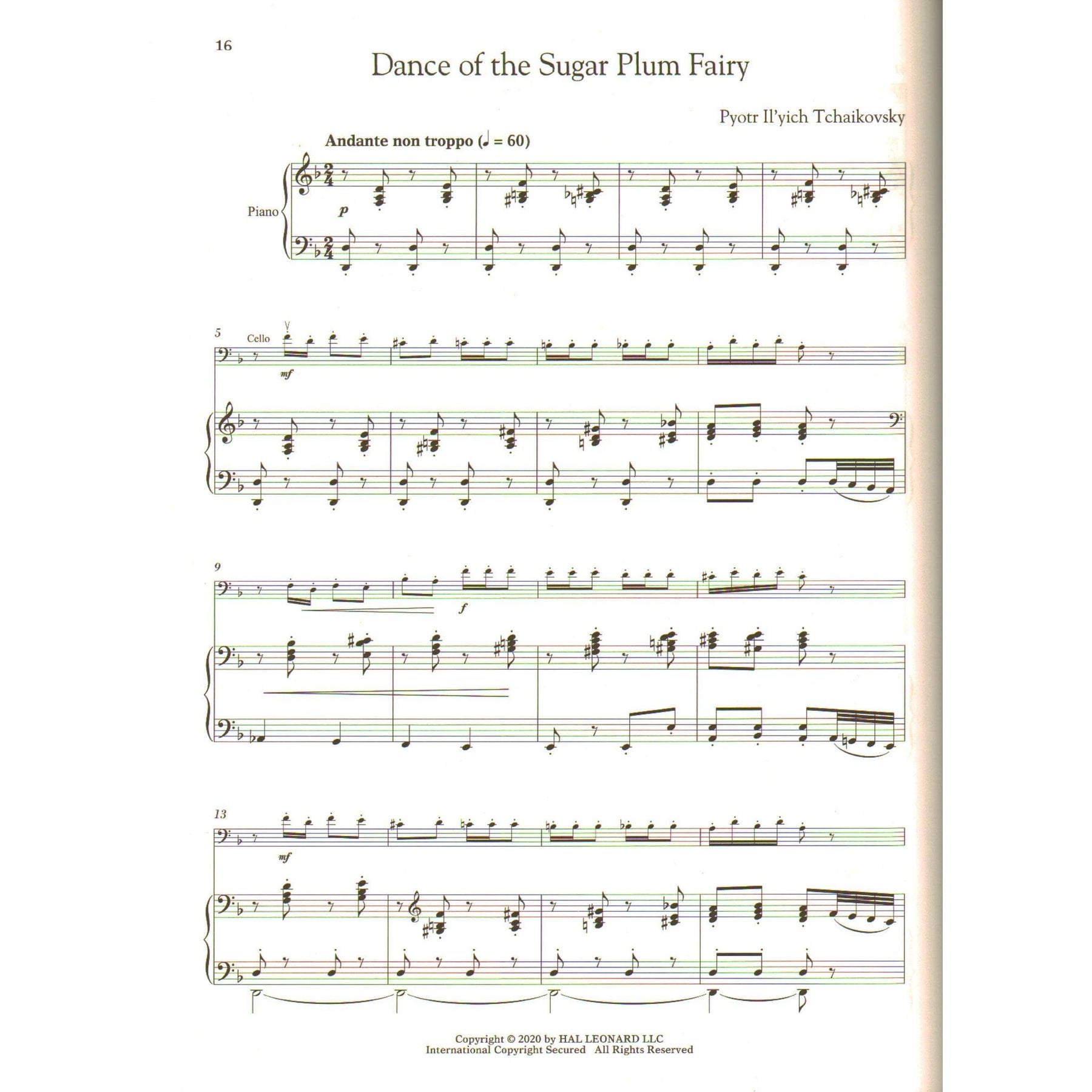 The Nutcracker for Classical Players Cello-Piano