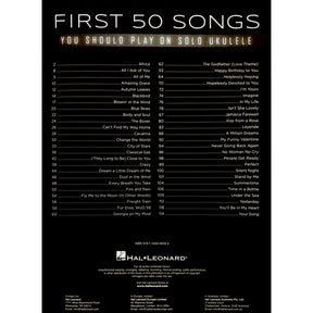 1st 50 Songs Solo Ukulele Collection