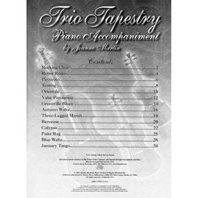 Martin, Joanne - Trio Tapestry - Piano Accompaniment - Alfred Music Publishing