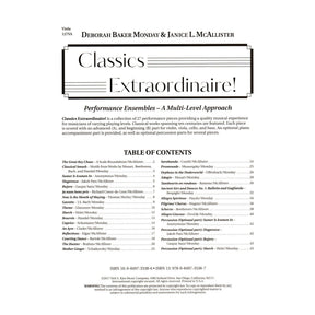 Classics Extraordinaire! - by Deborah Baker Monday & Janice L. McAllister - for Viola - Neil A Kjos Music Company