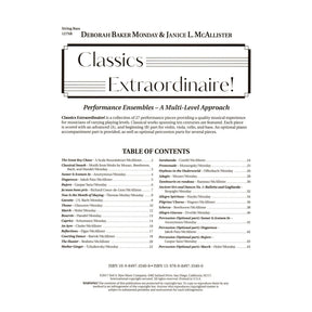 Classics Extraordinaire! - by Deborah Baker Monday & Janice L. McAllister - for Bass - Neil A Kjos Music Company