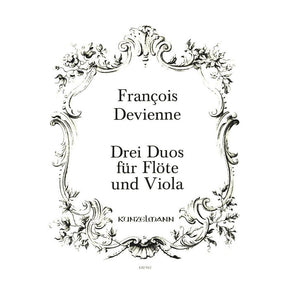 Devienne, François - Three Duos For Flute and Viola, Op 5 - edited by Druener - Kunzelmann Edition