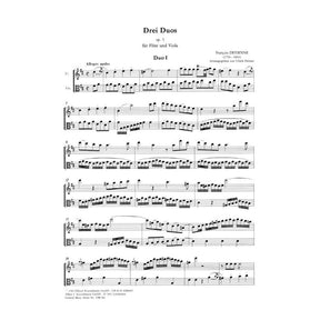 Devienne, François - Three Duos For Flute and Viola, Op 5 - edited by Druener - Kunzelmann Edition