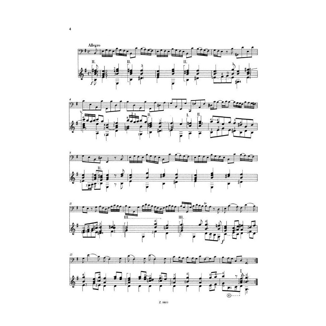 Vivaldi, Antonio - Sonata No 5 in e minor, RV 40 For Cello and Guitar Published by Editio Musica Budapest