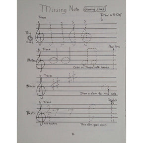 The Missing Note Music Book - Workbook for Strings by Evelyn Avsharian - Digital Download