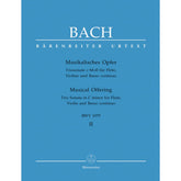 Bach, JS - Musical Offering: Trio Sonata in c minor BWV 1079 for Flute, Violin and Double Bass - Barenreiter URTEXT Edition