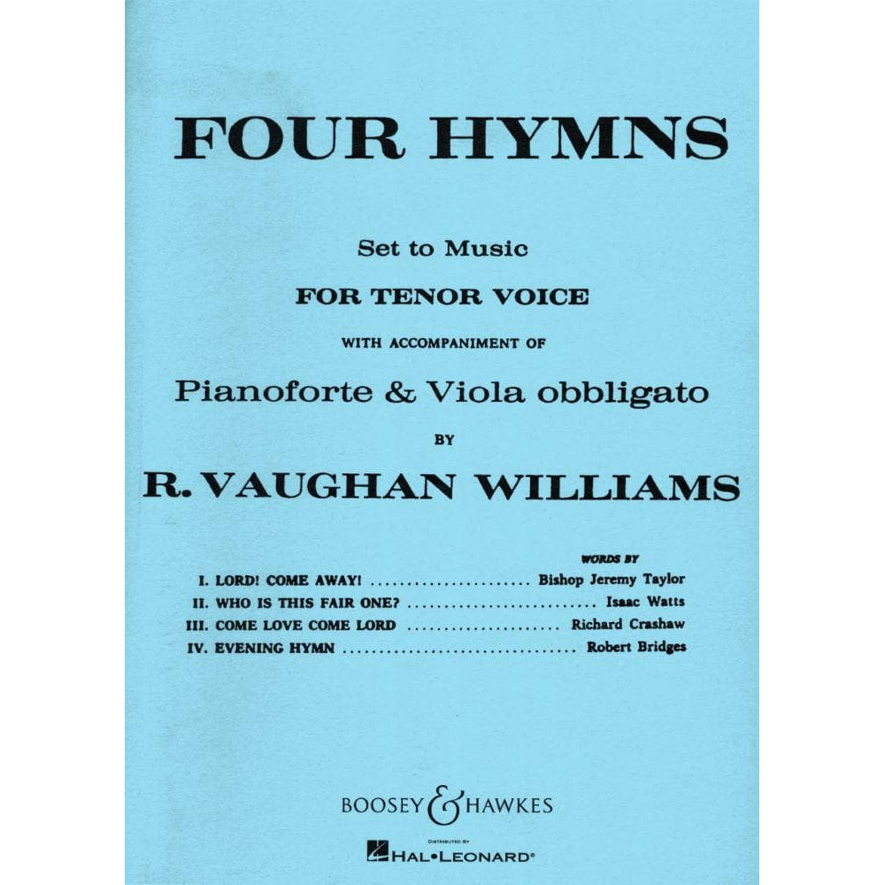 Vaughan Williams, Ralph - Four Hymns, for Viola, Tenor, and Piano Published by Boosey & Hawkes
