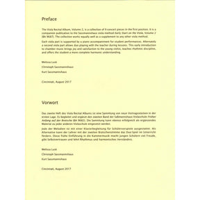 Sassmannshaus Viola Recital Album Volume 2