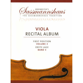 Sassmannshaus Viola Recital Album Volume 3