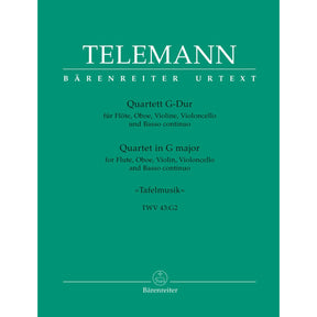 Telemann, Georg Philipp - Quartet in G Major, TWV 43:G2 URTEXT Published by Barenreiter