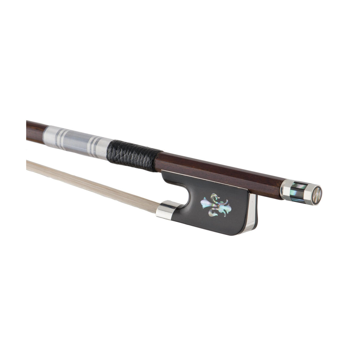 Fleur-de-lis Pernambuco Cello Bow Silver