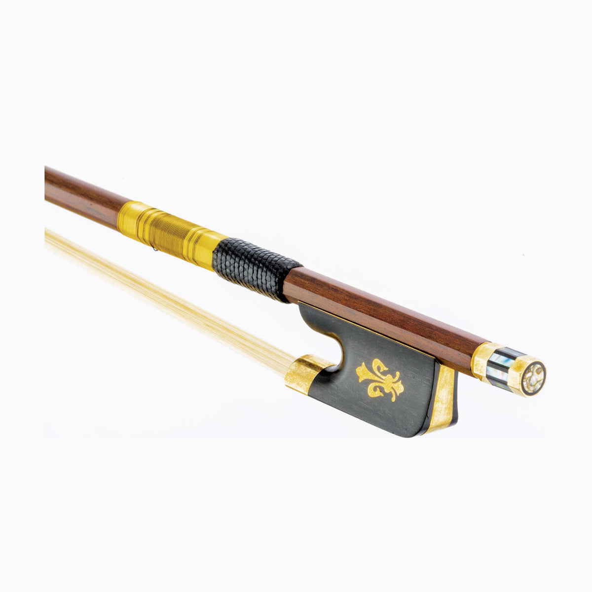 Fleur-de-lis Pernambuco Cello Bow Gold