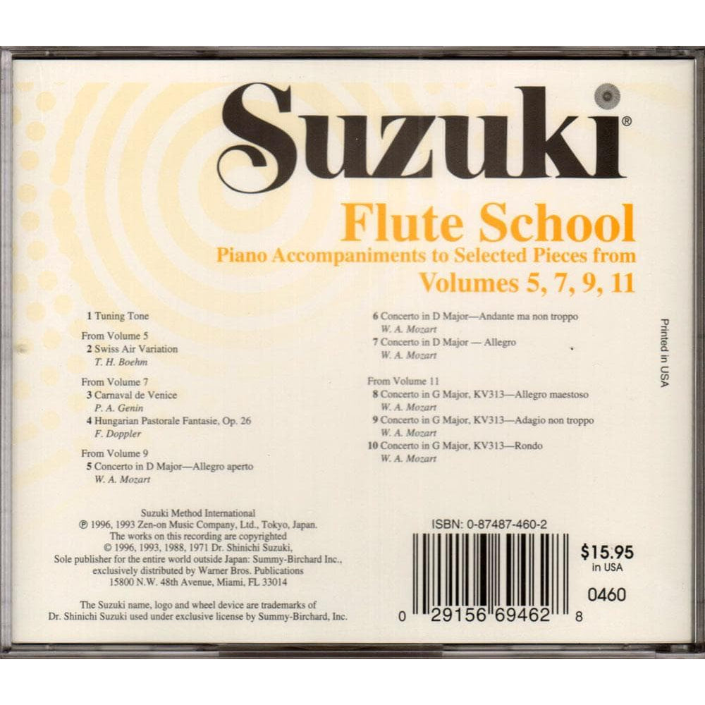 Suzuki Flute School CD, Selected Music from Volumes 5, 7, 9, and 11