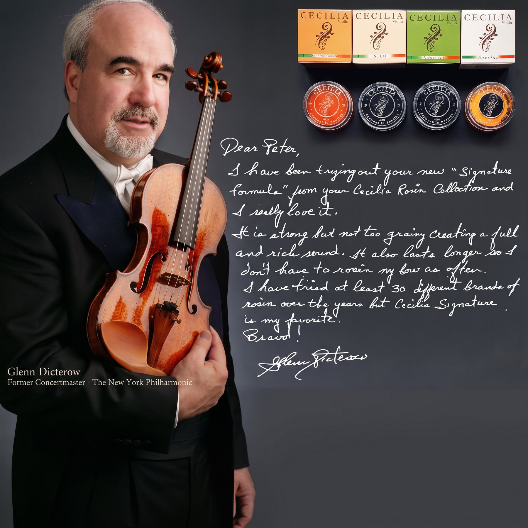 Cecilia Signature Formula Violin Rosin Half Cake