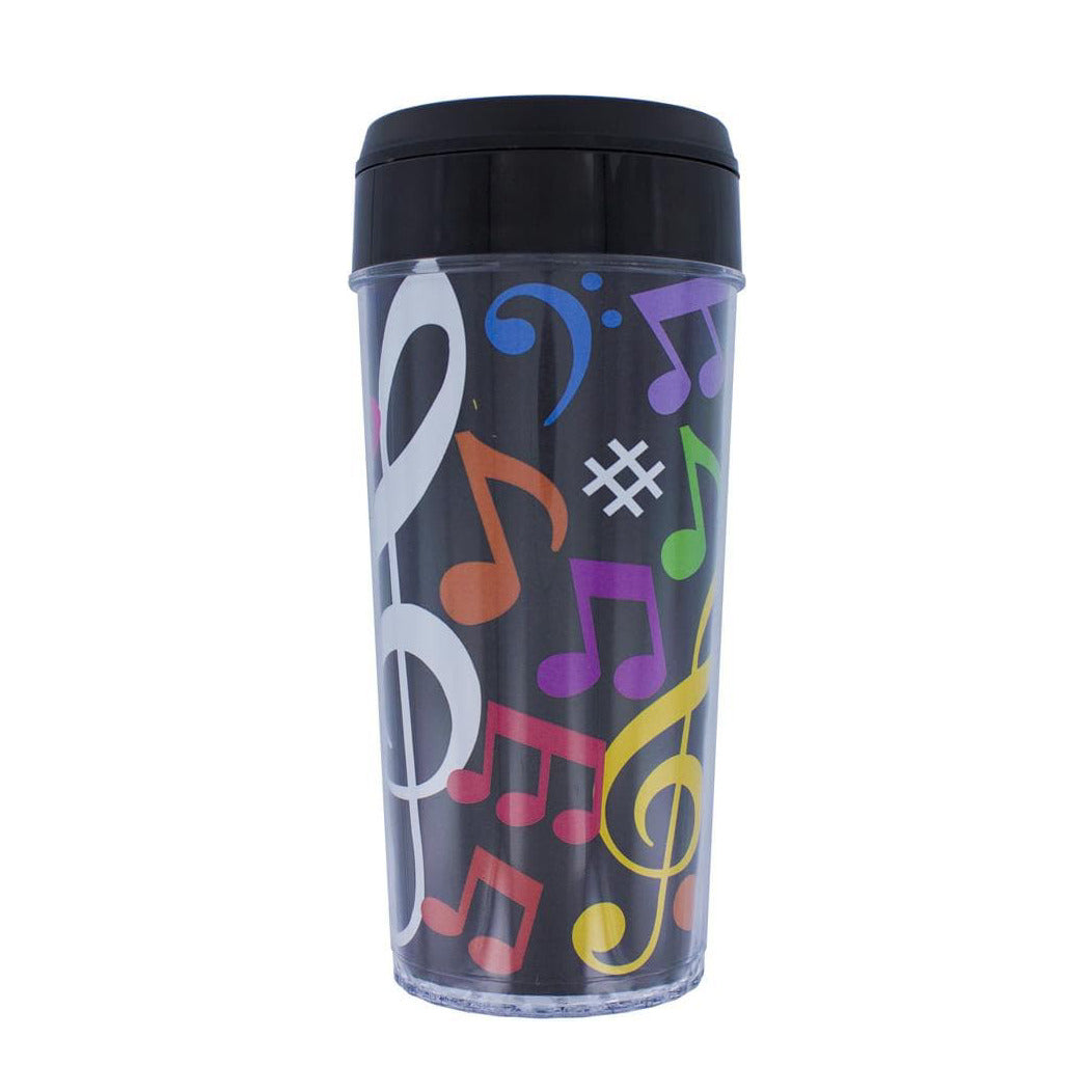 Travel Tumbler - Multi Color Notes Design