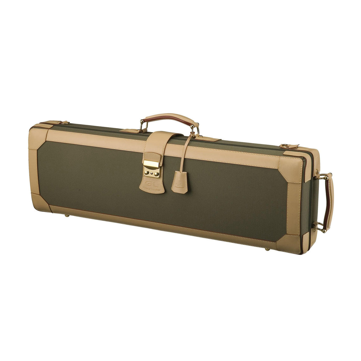 GL Pentagon Violin Case Beige Leather Trim