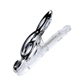 Treble Clef Music Clip - Black