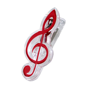 Treble Clef Music Clip - Red