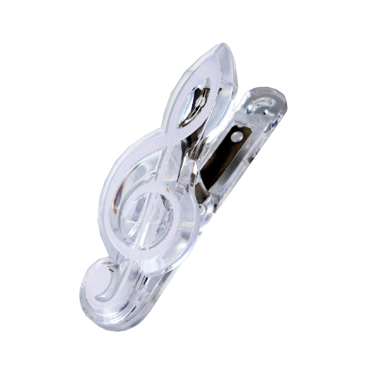 Treble Clef Music Clip - White