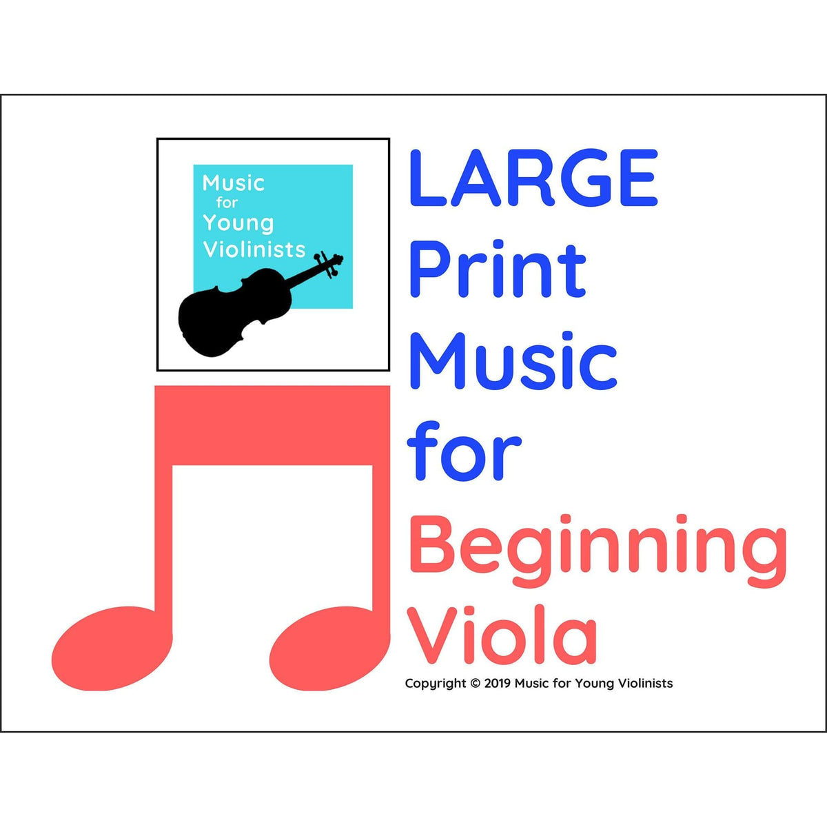 Figi, Heather - Music for Young Violists, Large Print - Solos for Beginning Viola - Digital Download