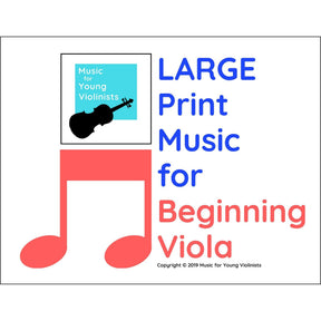 Figi, Heather - Music for Young Violists, Large Print - Solos for Beginning Viola - Digital Download