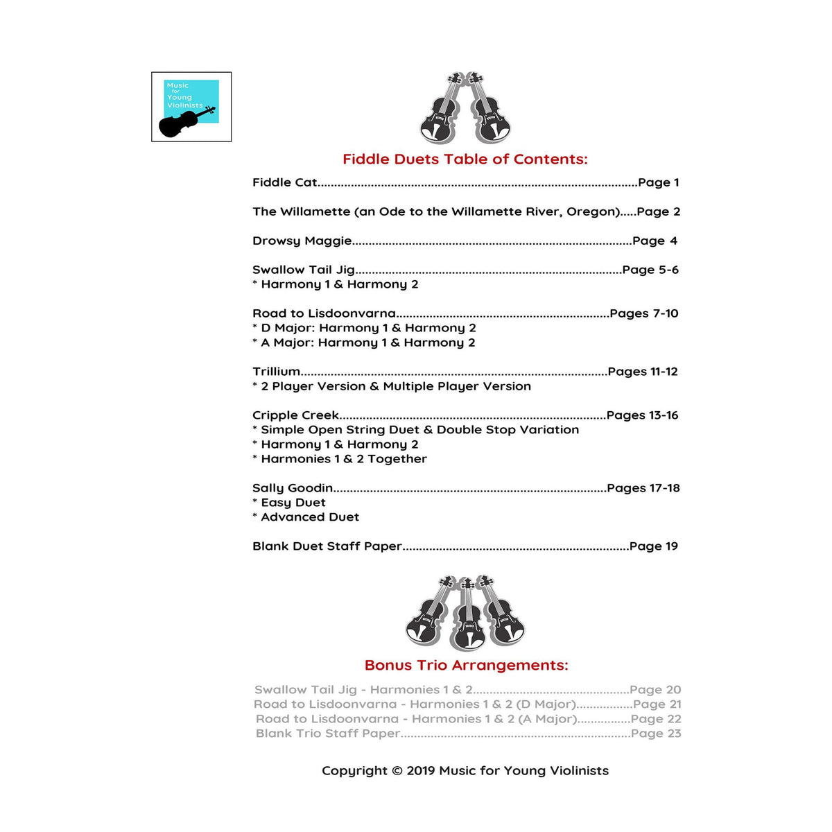 Figi, Heather - Music for Young Violinists: Fiddle Duets - for 2 Violins - Digital Download