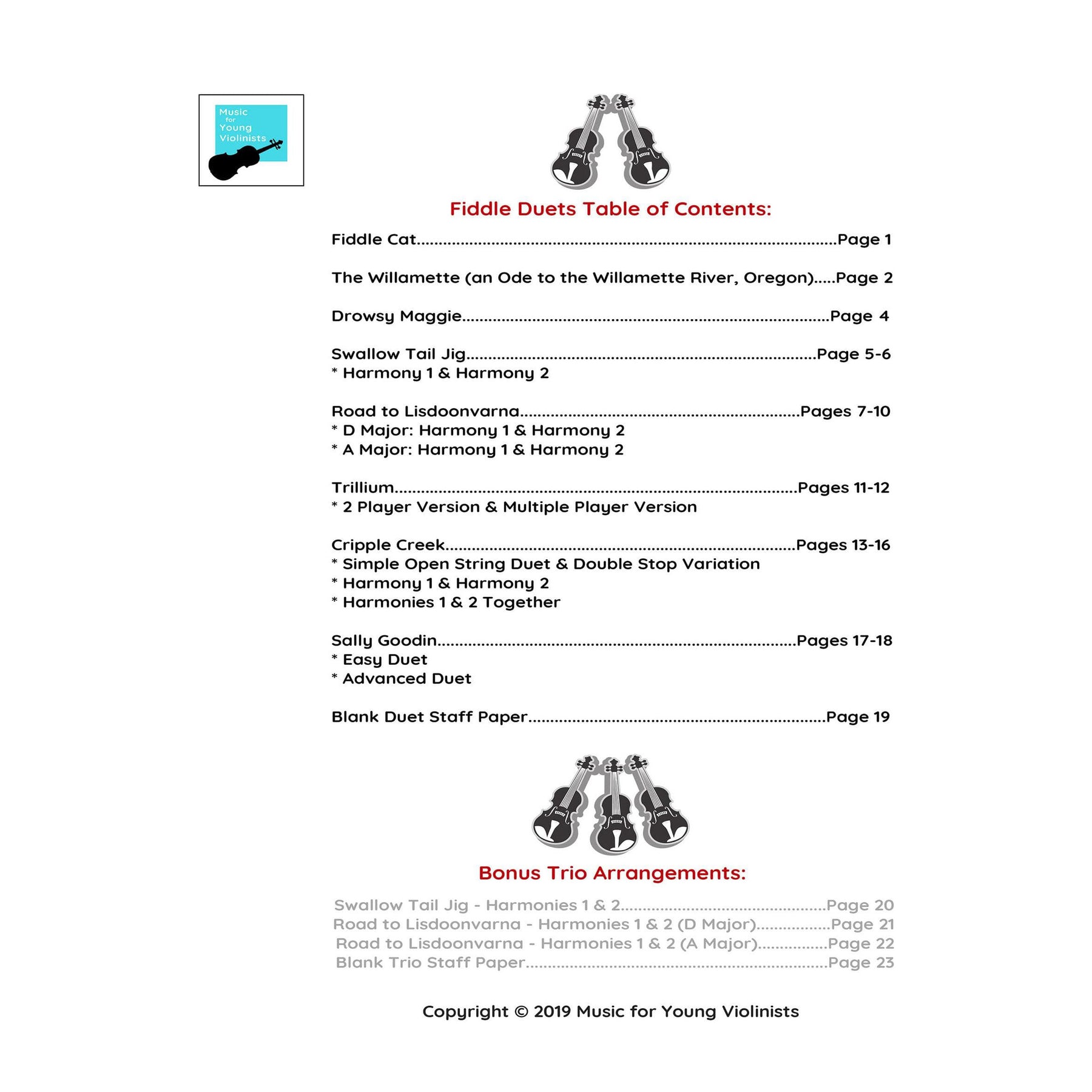 Figi, Heather - Music for Young Violinists: Fiddle Duets - for 2 Violins - Digital Download