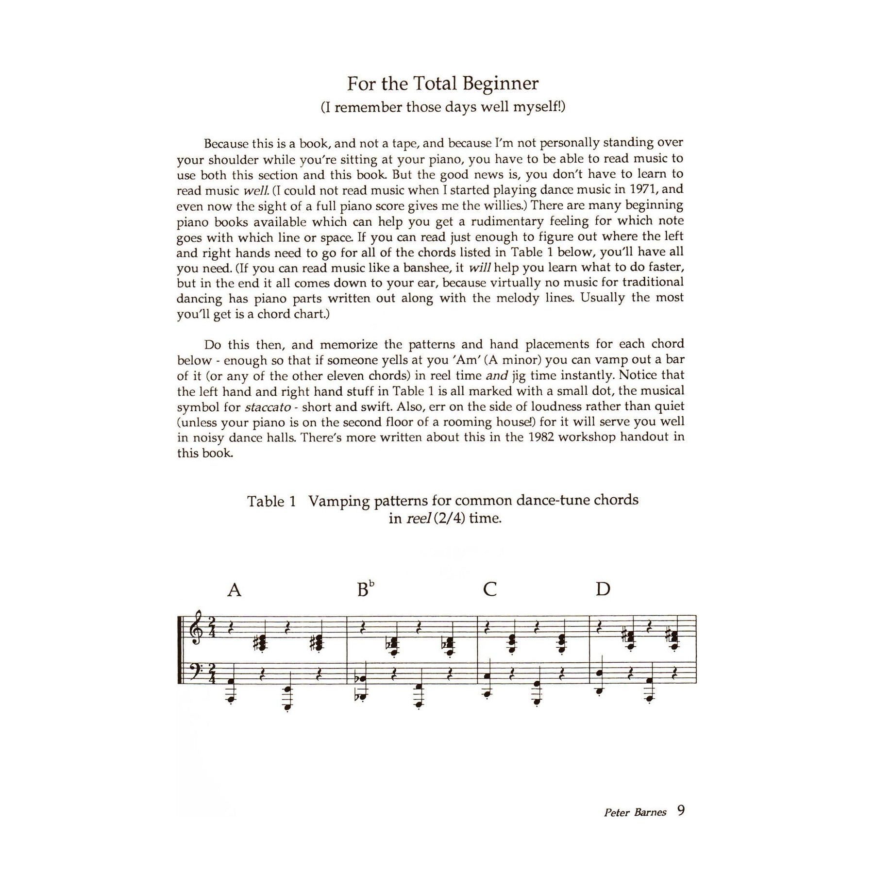Barnes, Peter - Interview with a Vamper: Piano Accompaniment Techniques for Traditional Dance Music - Piano - Canis Publishing
