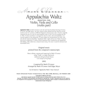 O'Connor, Mark - Appalachia Waltz for Violin, Viola, and Cello - Violin - Digital Download